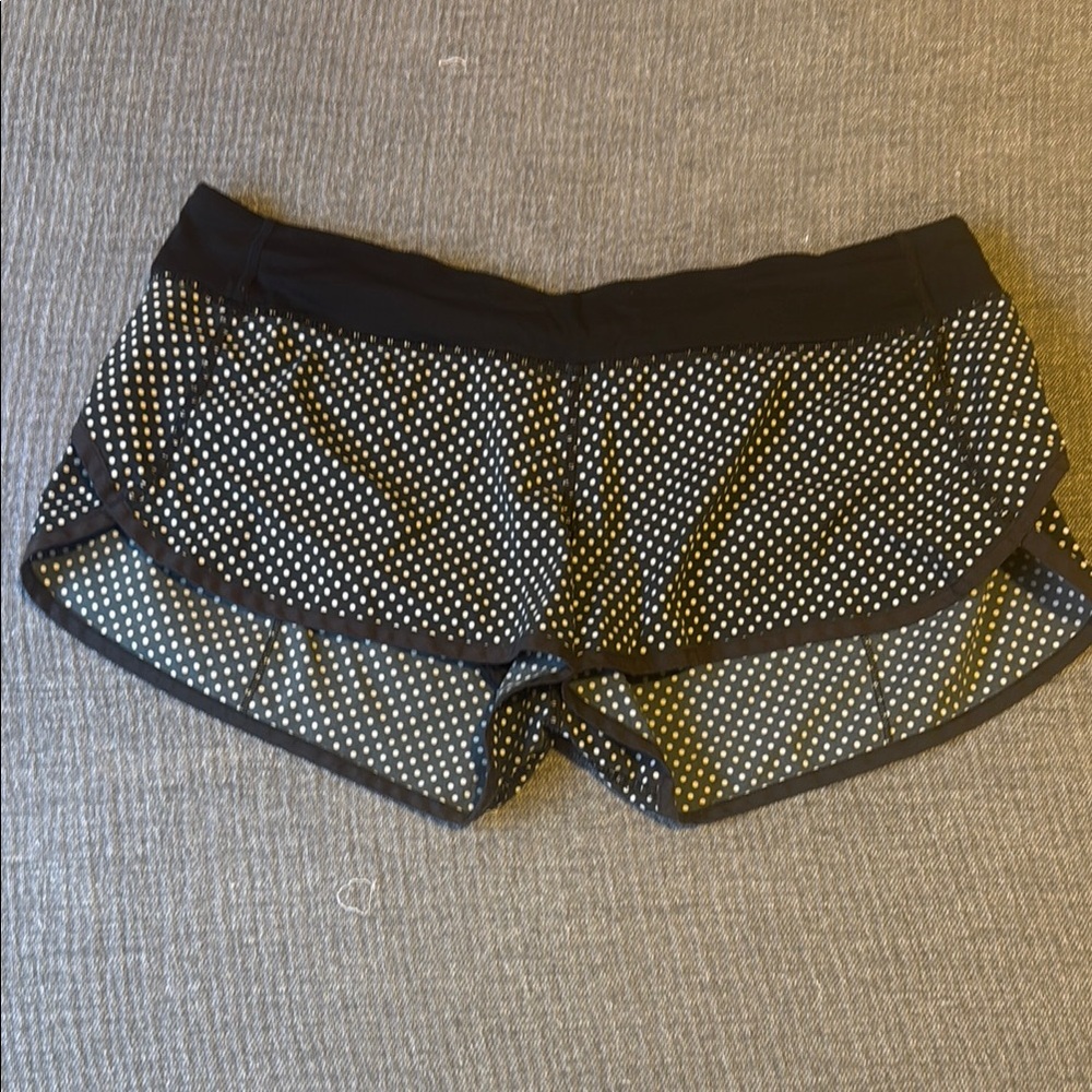 Lululemon Athletica Black and White Athletic Shorts